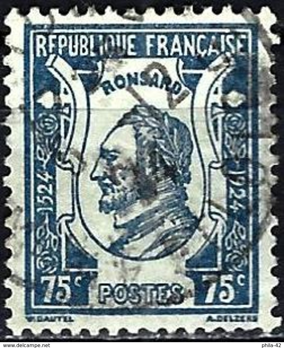 France 1924 - Mi 173 - YT 209 ( Pierre De Ronsard, French Poet ) - Usati