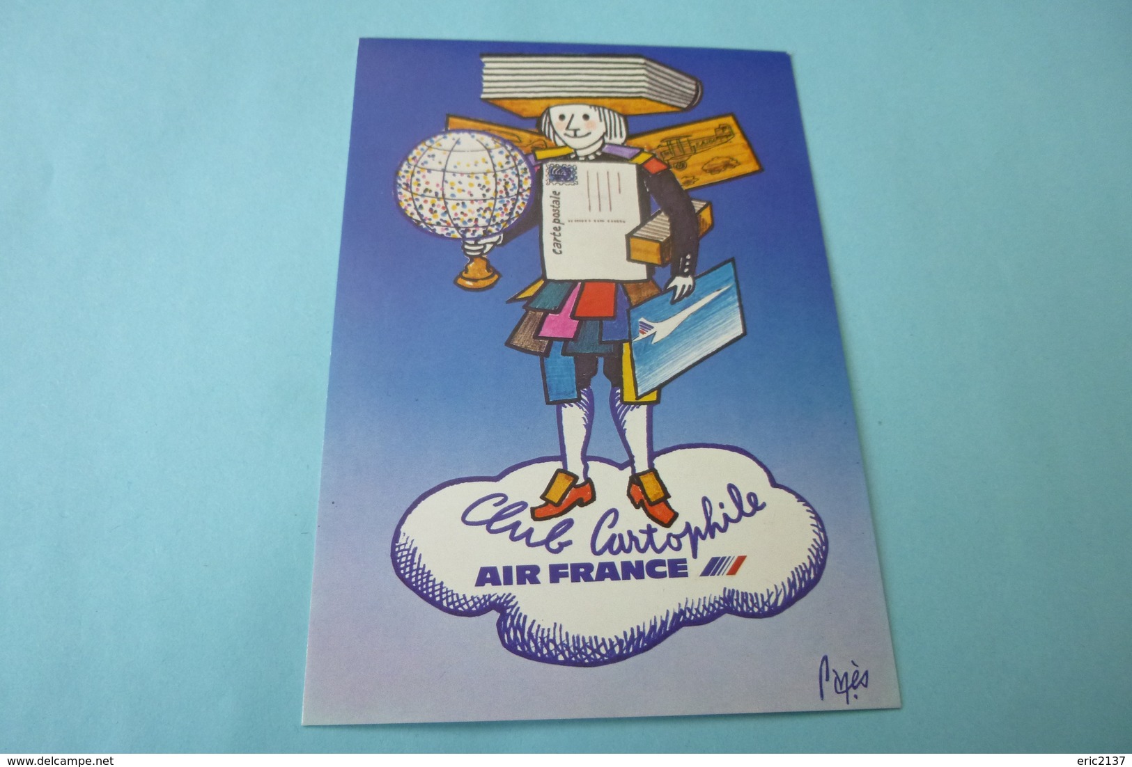 BELLE ILLUSTRATION De PAGES ...COMITE D'ETABLISSEMENT AIR FRANCE ....CLUB CARTOPHILE - Pages