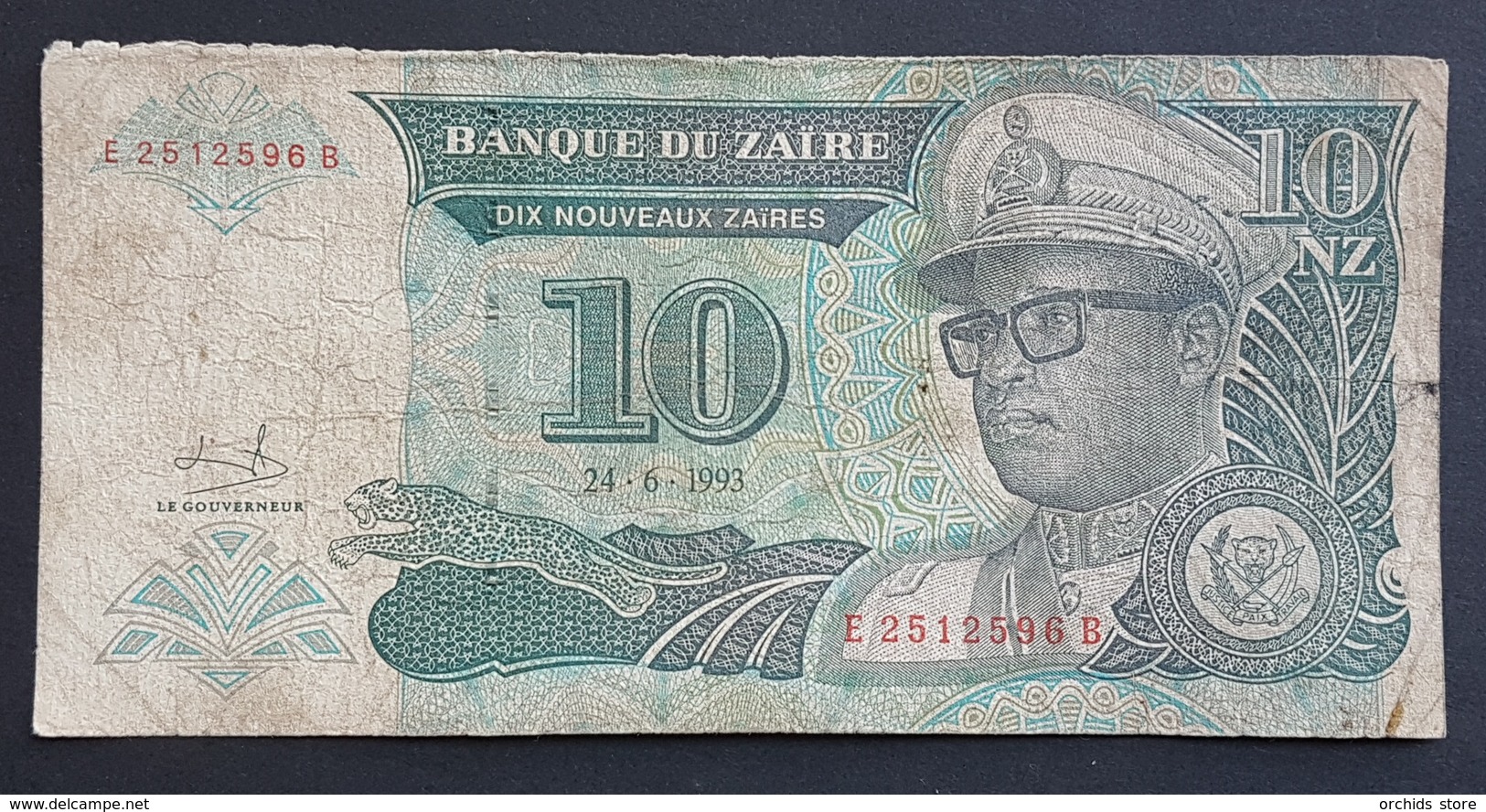 FD0513 - Zaire 10 Nouveaux Zaires Banknote 1993 #E2512596B - Zaire