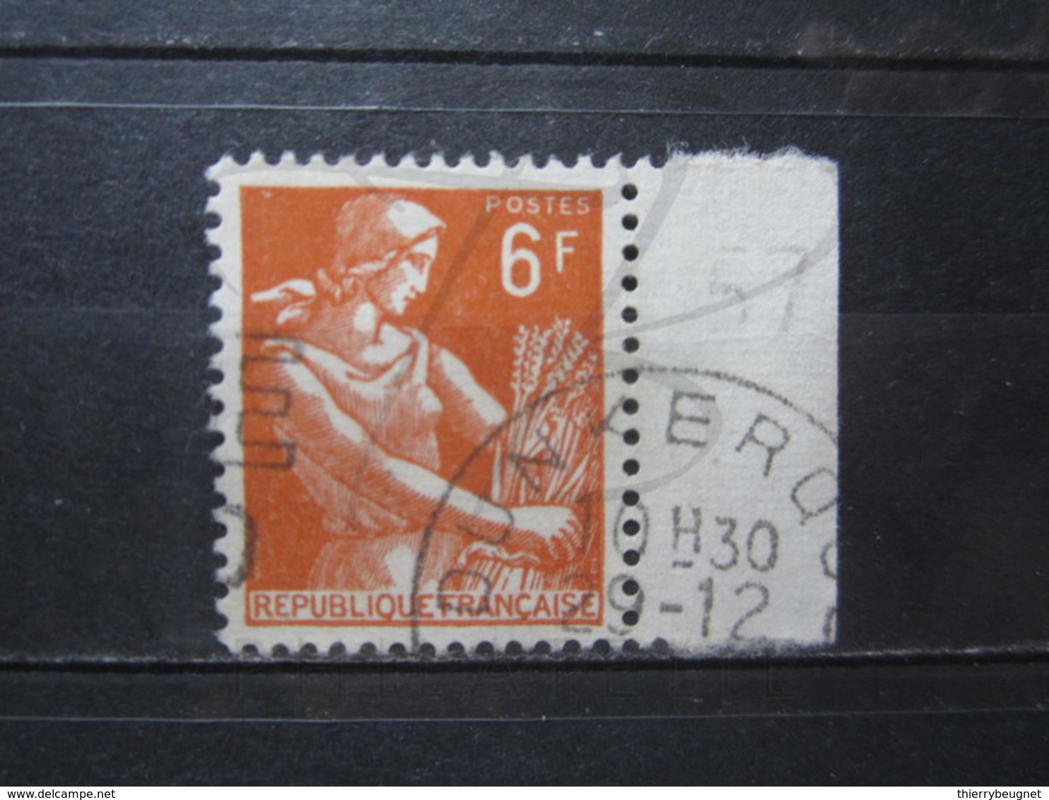 VEND BEAU TIMBRE DE FRANCE N° 1115 + BDF , OBLITERATION " DUNKERQUE " !!! - 1957-1959 Moissonneuse