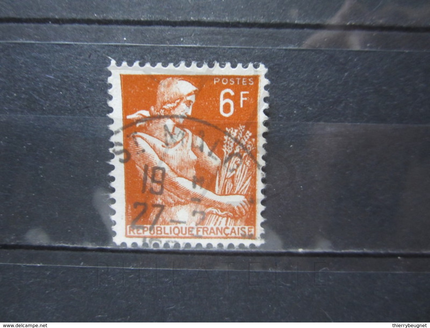 VEND BEAU TIMBRE DE FRANCE N° 1115 , OBLITERATION " ST-MALO " !!! - 1957-1959 Moissonneuse