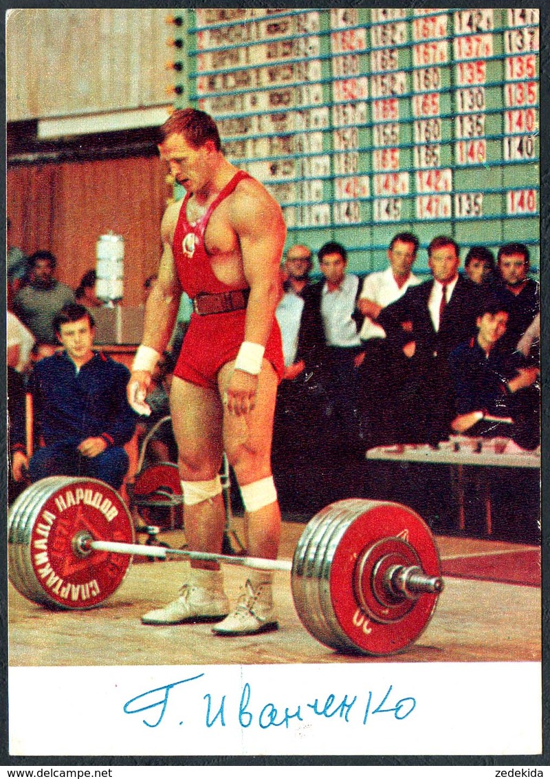 D6574 - Orig. Autogramm Gennadir Iwantschenko Gewichtheber UDSSR - Weightlifting