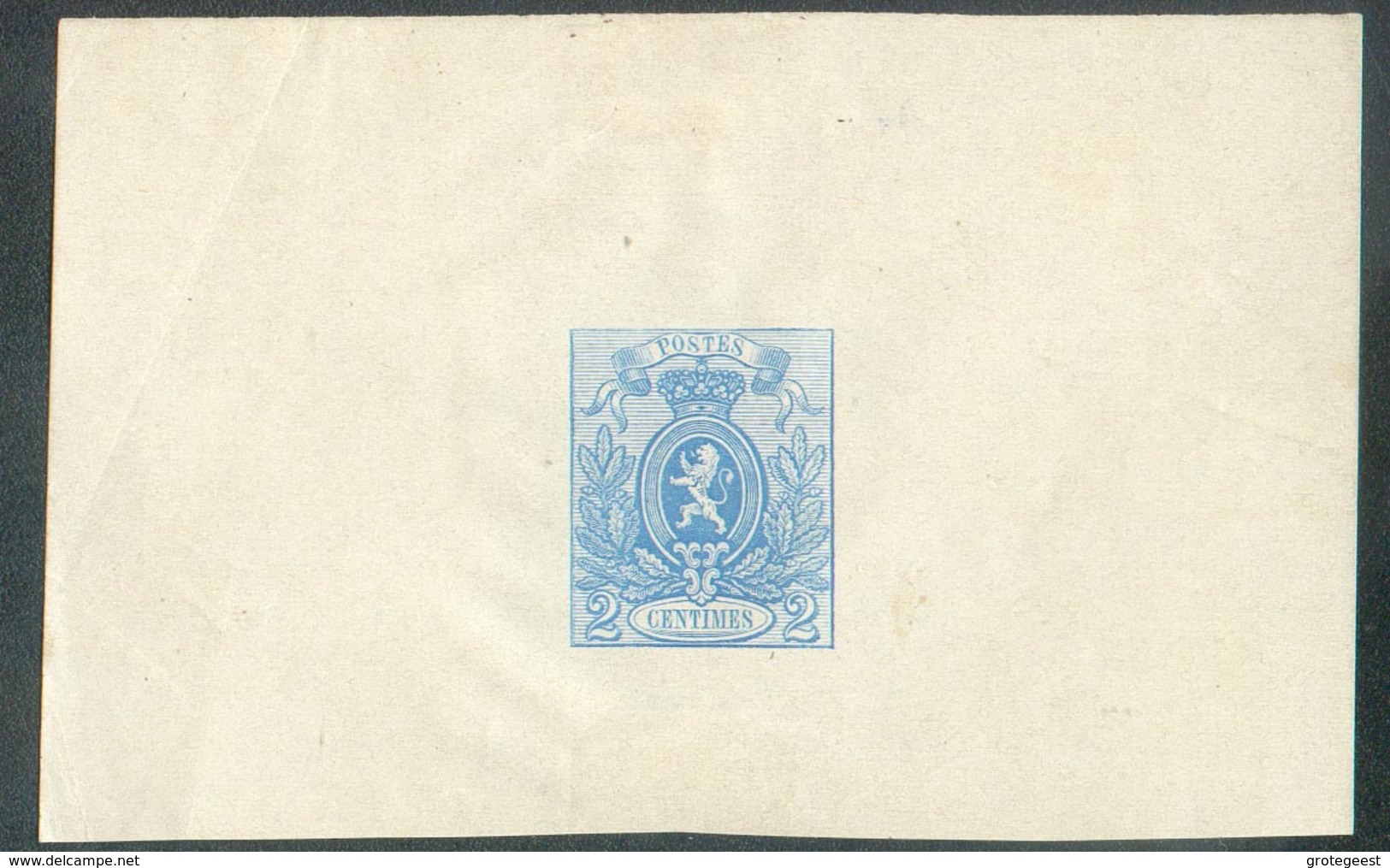 N°25 - Lion 2 Centimes Bleu Sur Petit Feuillet R. De 1895  TB  - 15640 - 1866-1867 Coat Of Arms