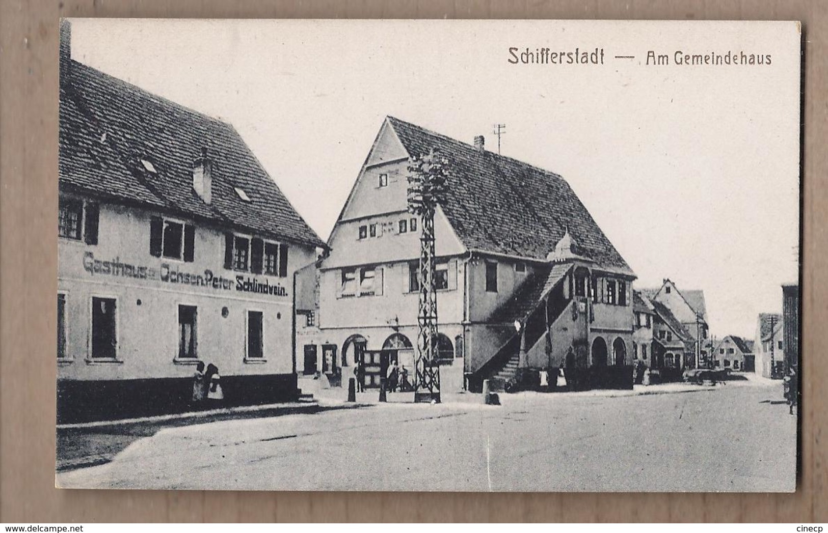 CPA ALLEMAGNE - SCHIFFERSTADT - Am Gemeindehaus - TB PLAN Edifice CENTRE VILLAGE Animation - Schifferstadt