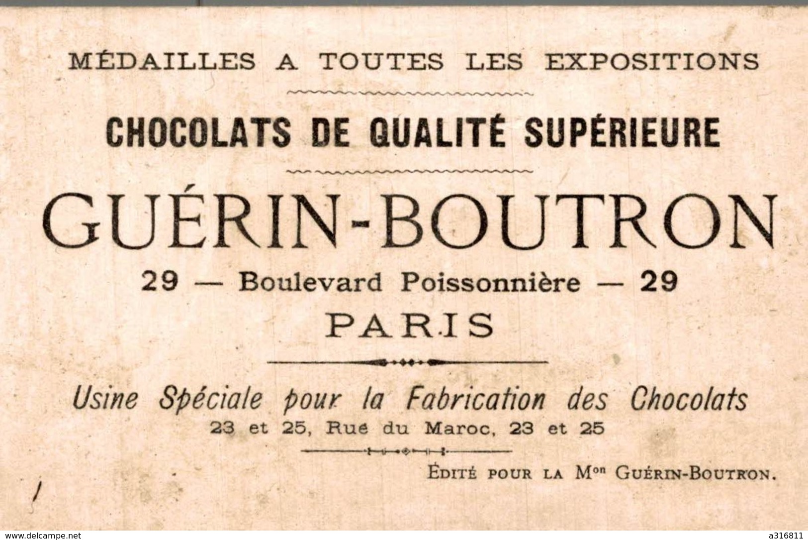 Chromos  CHOCOLAT GUERIN BOUTRON  LE JEU DE BILBOQUET - Guerin Boutron