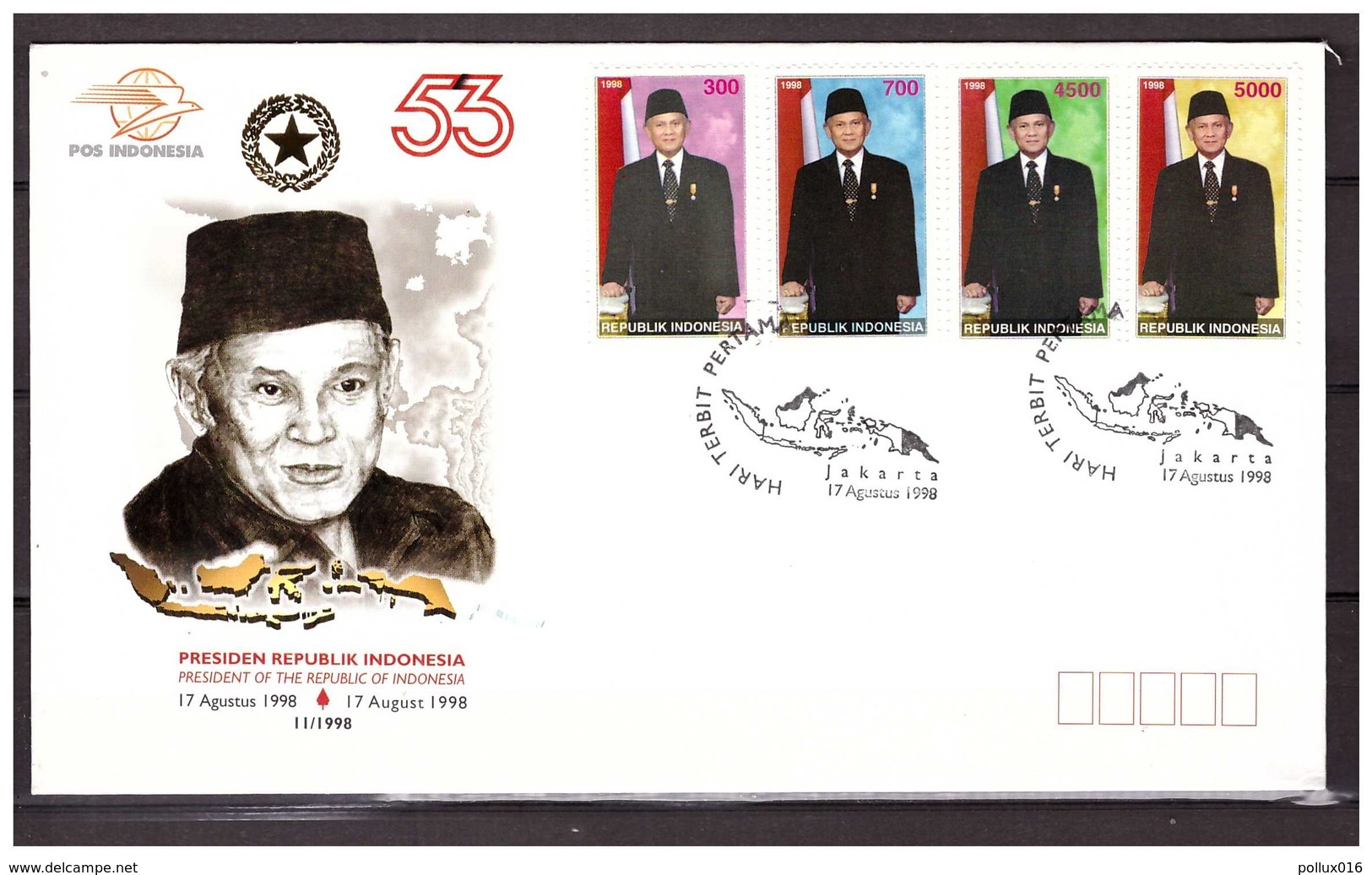 Indonesia 1998 FDC President - Indonesië