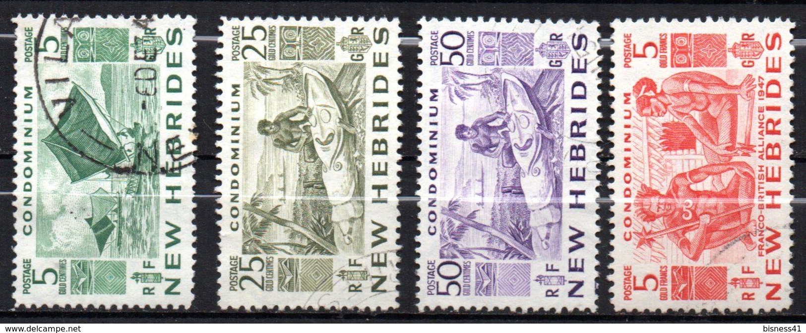 Col17  Colonie Nouvelles Hebrides N° 155 159 162 & 165  Oblitéré  Cote 38,30€ - Used Stamps