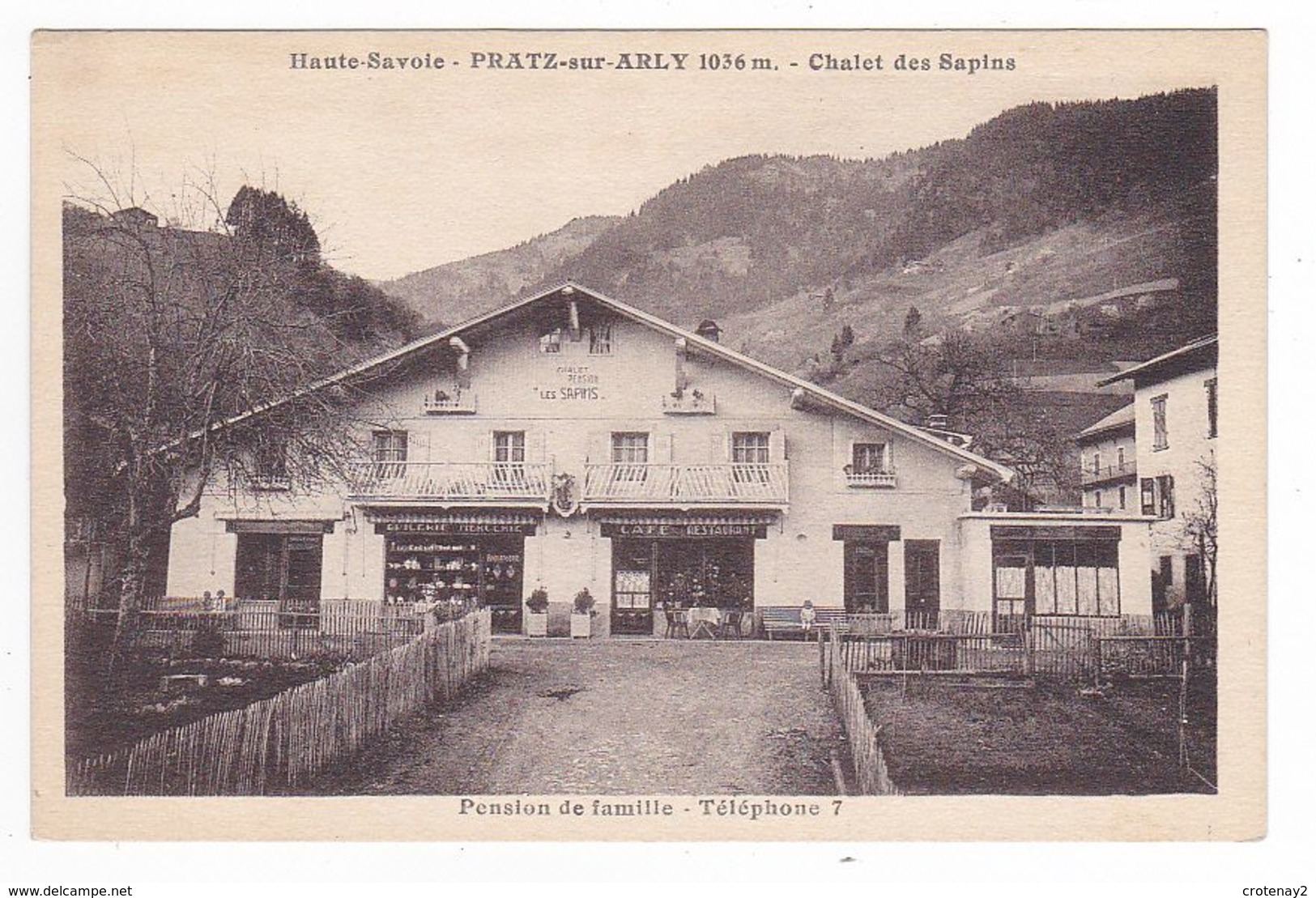 74 Pratz Praz Sur Arly Vers Megève Chalet Des Sapins VOIR ZOOM Café Restaurant Epicerie Et DOS Pension Famille Tél 7 - Megève