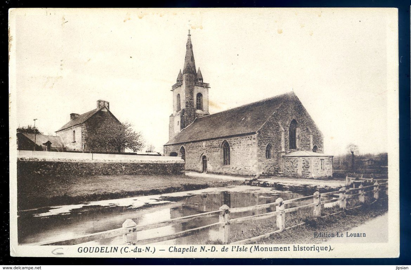 Cpa Du 22  Goudelin Chapelle De N.D. De L' Isle - Monument Historique   -- Près Lanvollon  AVR20-119 - Lanvollon