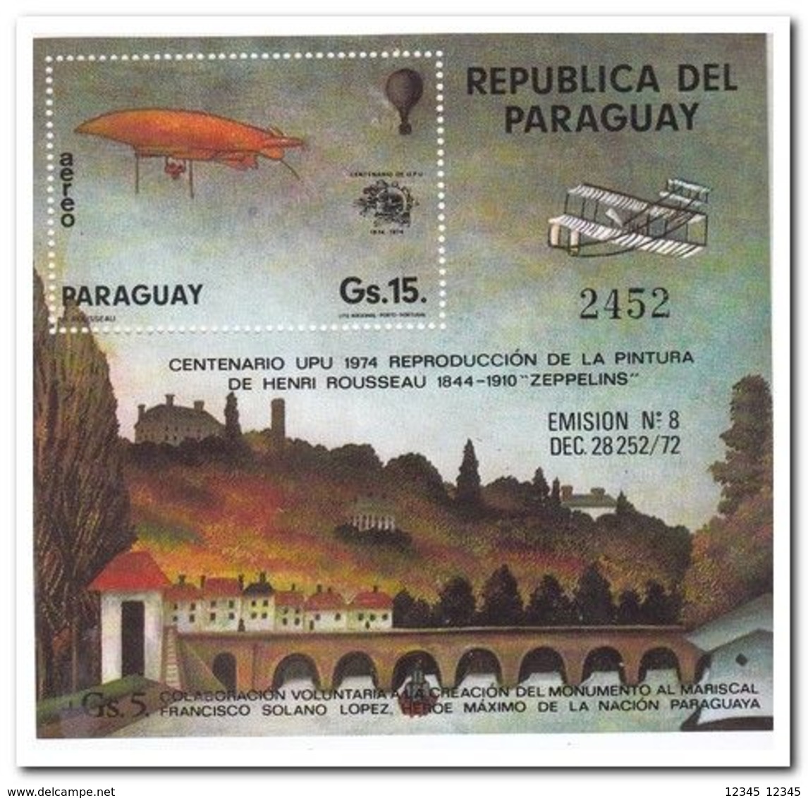 Paraguay 1974, Postfris MNH, 100 Years UPU - Paraguay