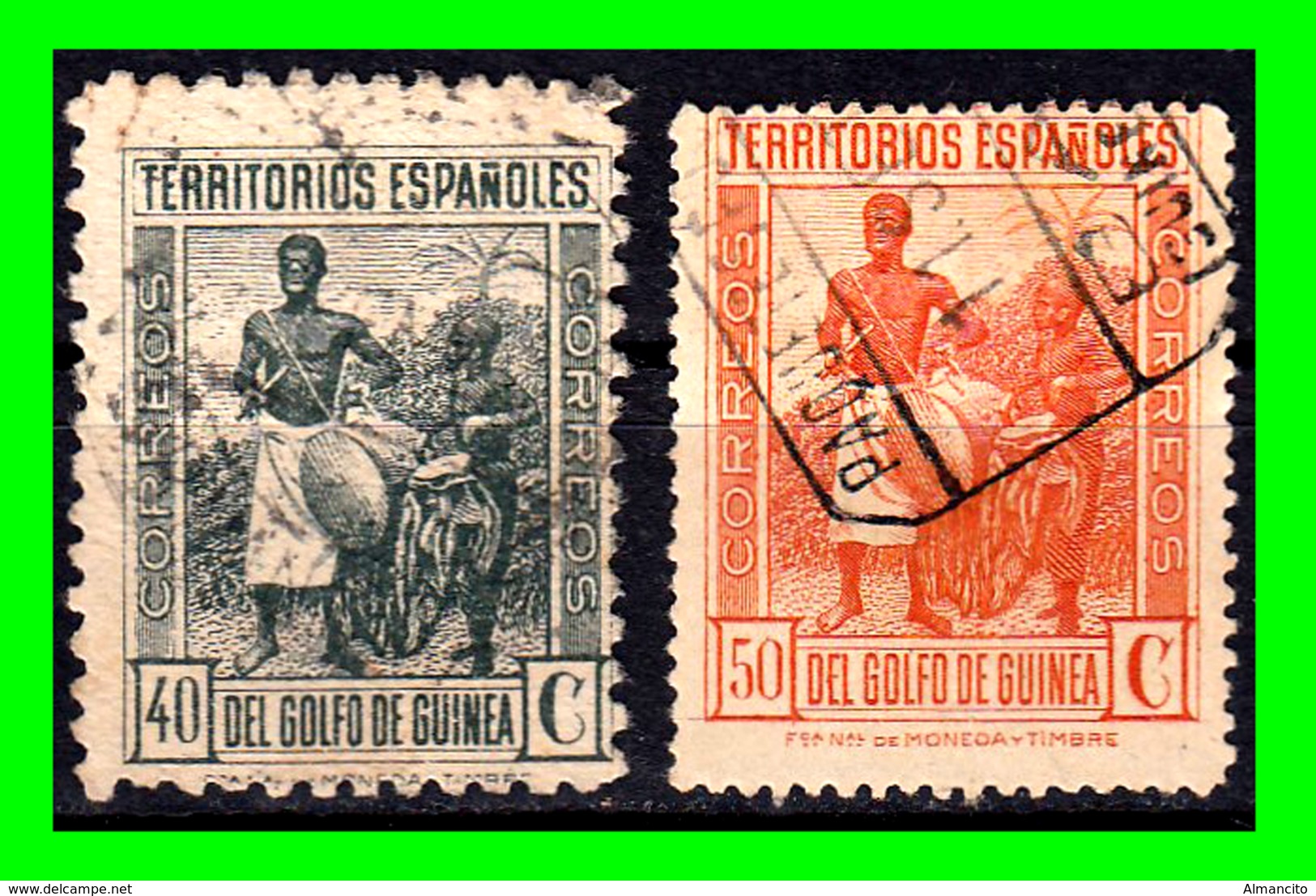 COLONIAS ESPAÑOLAS Y DEPENDENCIAS ( GUINEA TERRITORIOS ESPAÑOLES ) SELLOS AÑO 1931 VALOR 25 Y 50 CENTIMOS DE PESETA - Spanish Guinea
