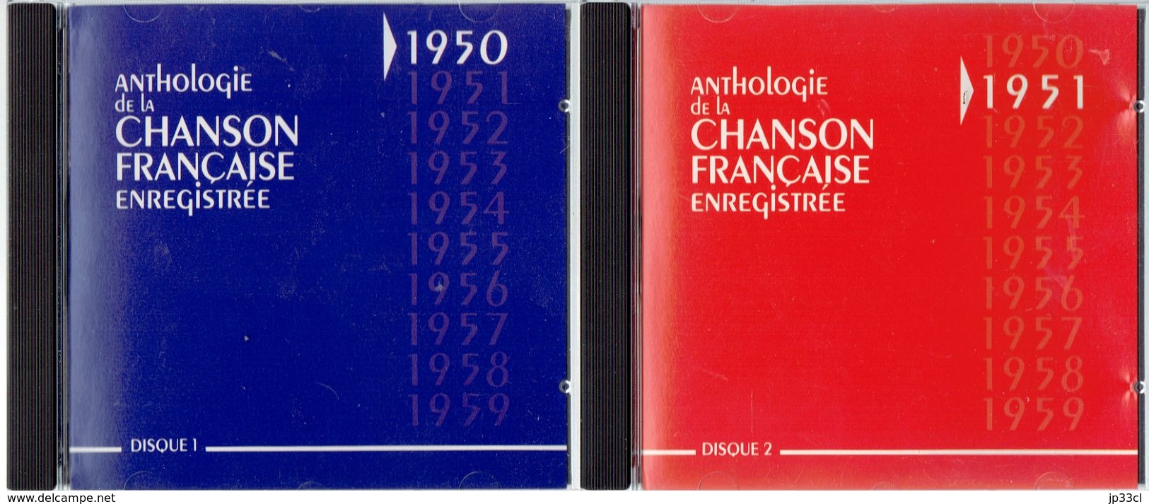 Anthologie De La Chanson Française Enregistrée (années 1950/59) Collection Complète De 10 CD - Compilaties