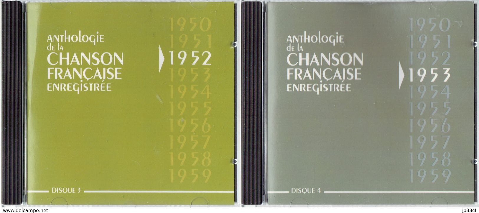 Anthologie De La Chanson Française Enregistrée (années 1950/59) Collection Complète De 10 CD - Compilaties