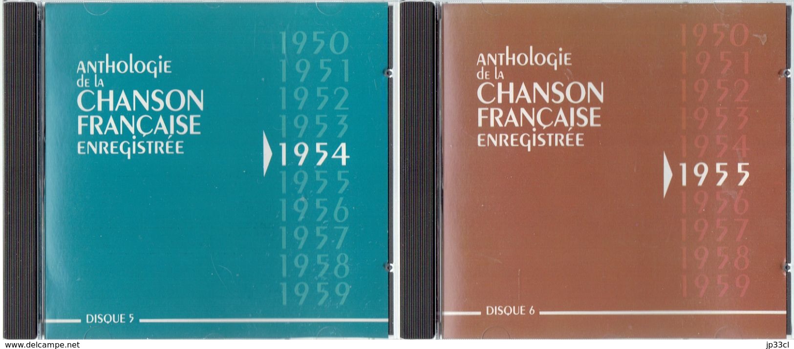 Anthologie De La Chanson Française Enregistrée (années 1950/59) Collection Complète De 10 CD - Hit-Compilations