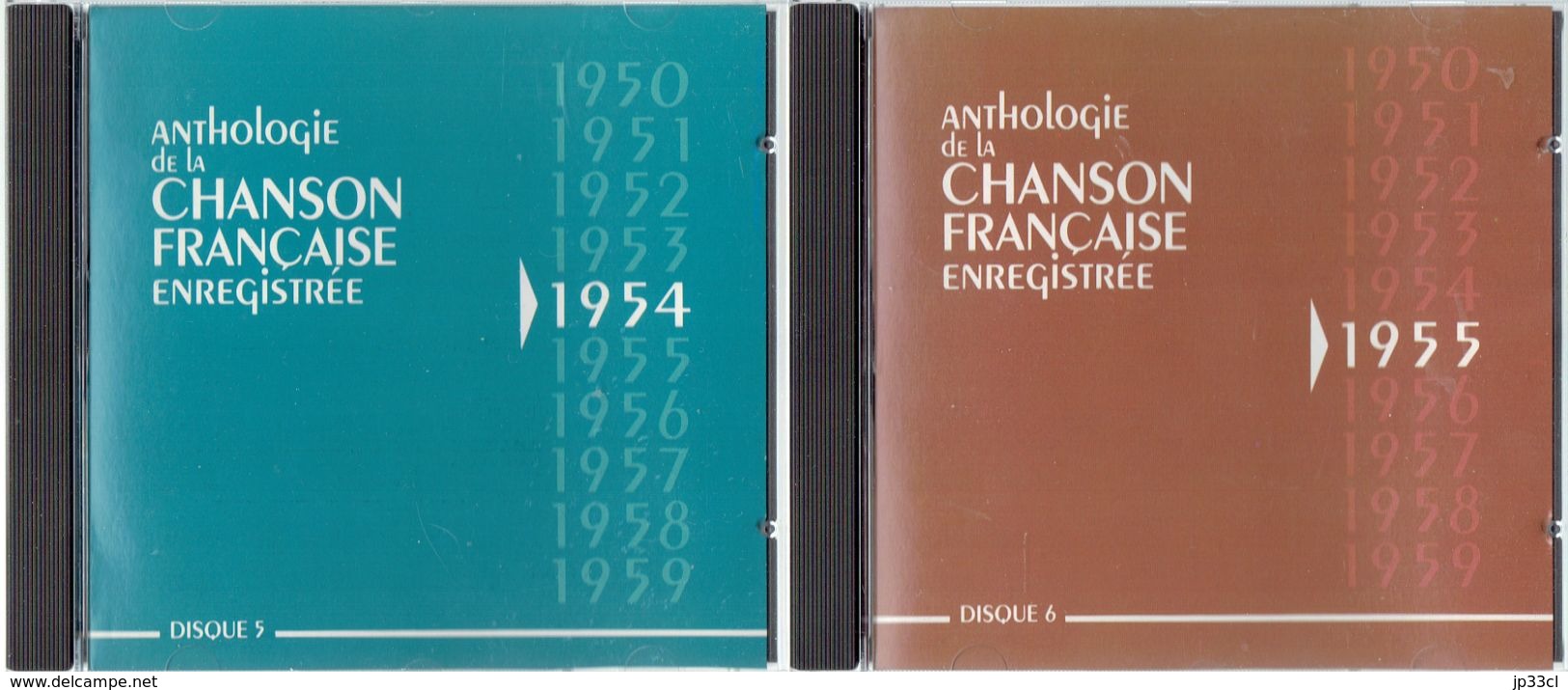 Anthologie De La Chanson Française Enregistrée (années 1950/59) Collection Complète De 10 CD - Compilations