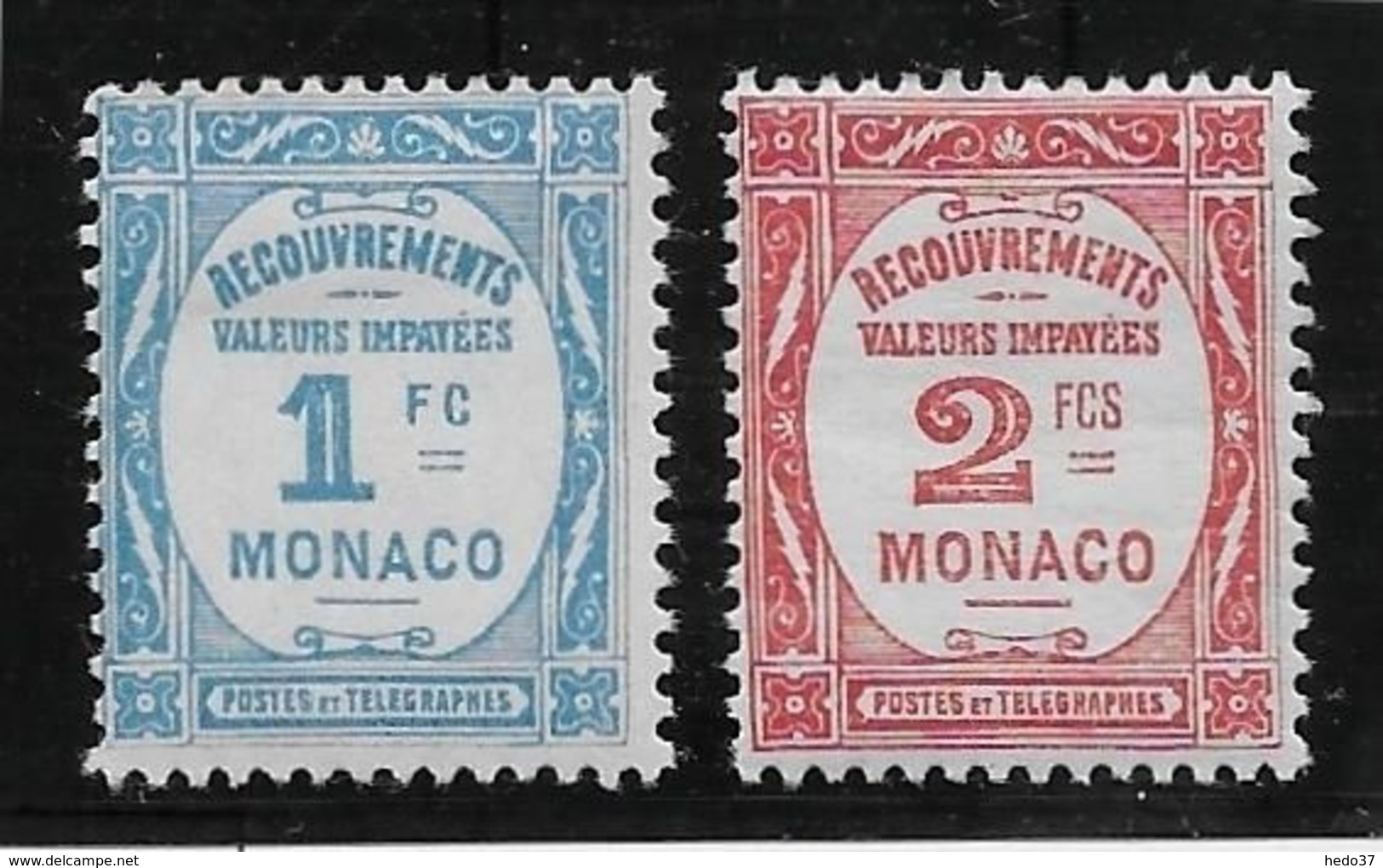 Monaco Taxe N°27/28 - Neuf * Avec Charnière - TB - Postage Due