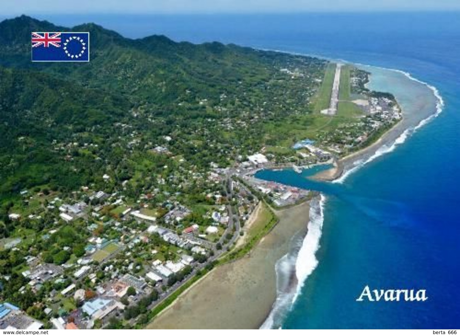 Cook Islands Rarotonga Avarua Aerial View New Postcard Cookinseln AK - Cookeilanden