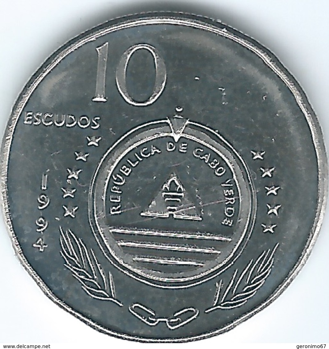 Cape Verde - 1994 - 10 Escudo - Língua De Vaca - KM32 - Cap Vert