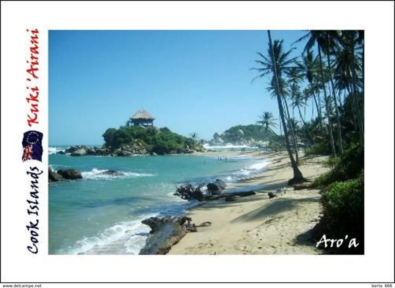 Cook Islands Rarotonga Aroa Beach New Postcard Cookinseln AK - Cook Islands