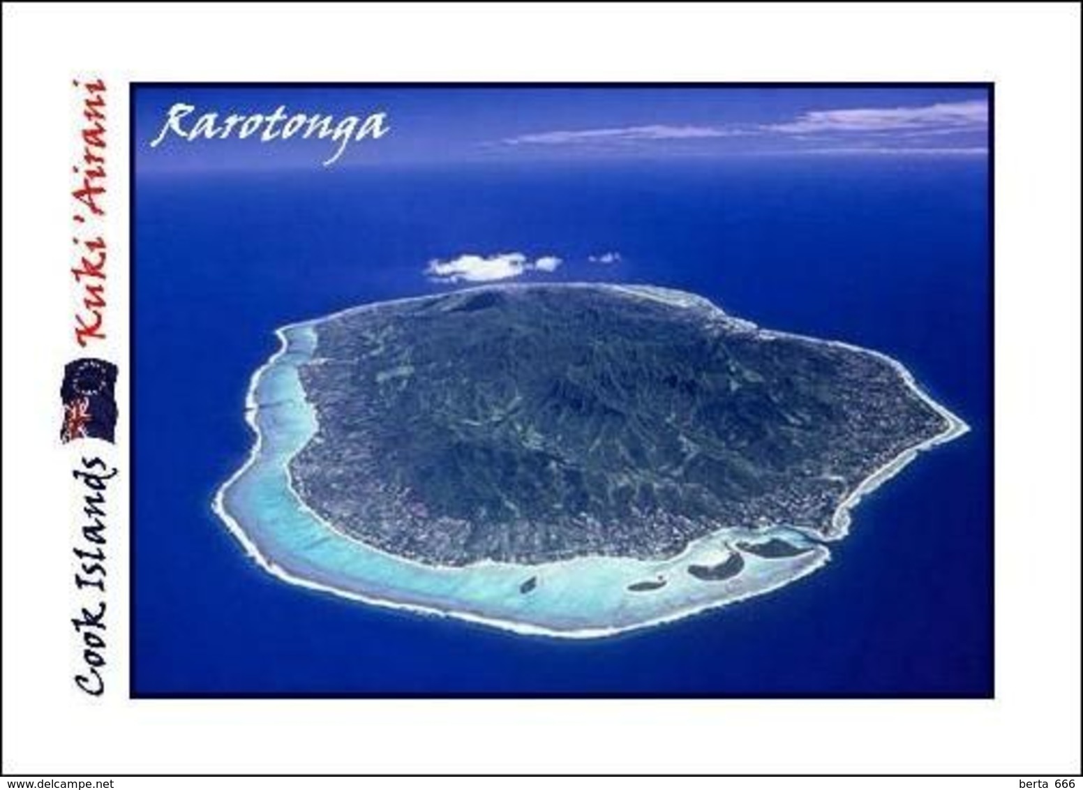 Cook Islands Rarotonga Island Aerial View New Postcard Cookinseln Flughafen AK - Cook Islands