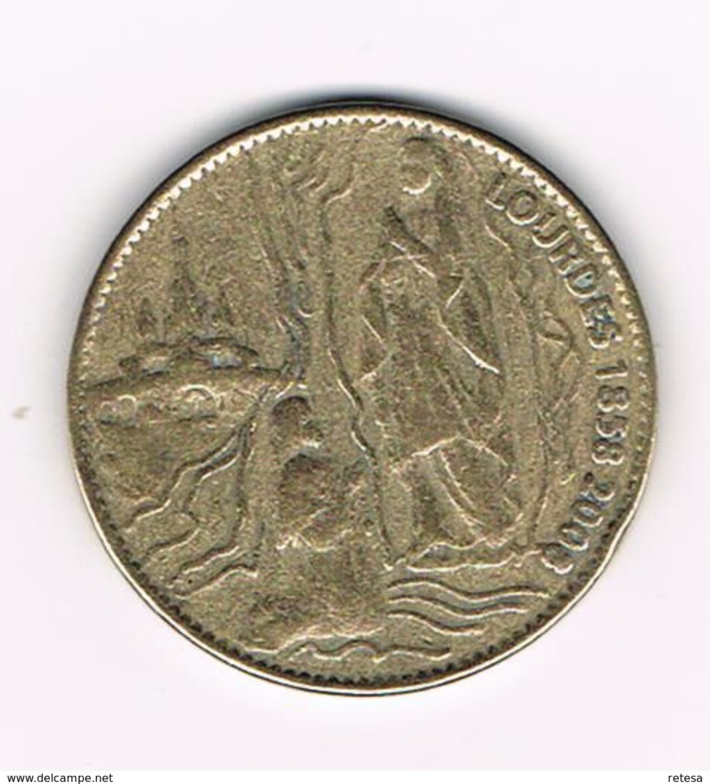 //  PENNING  SAINTE  BERNADETTE -  LOURDES 1858 - 2008 - Elongated Coins