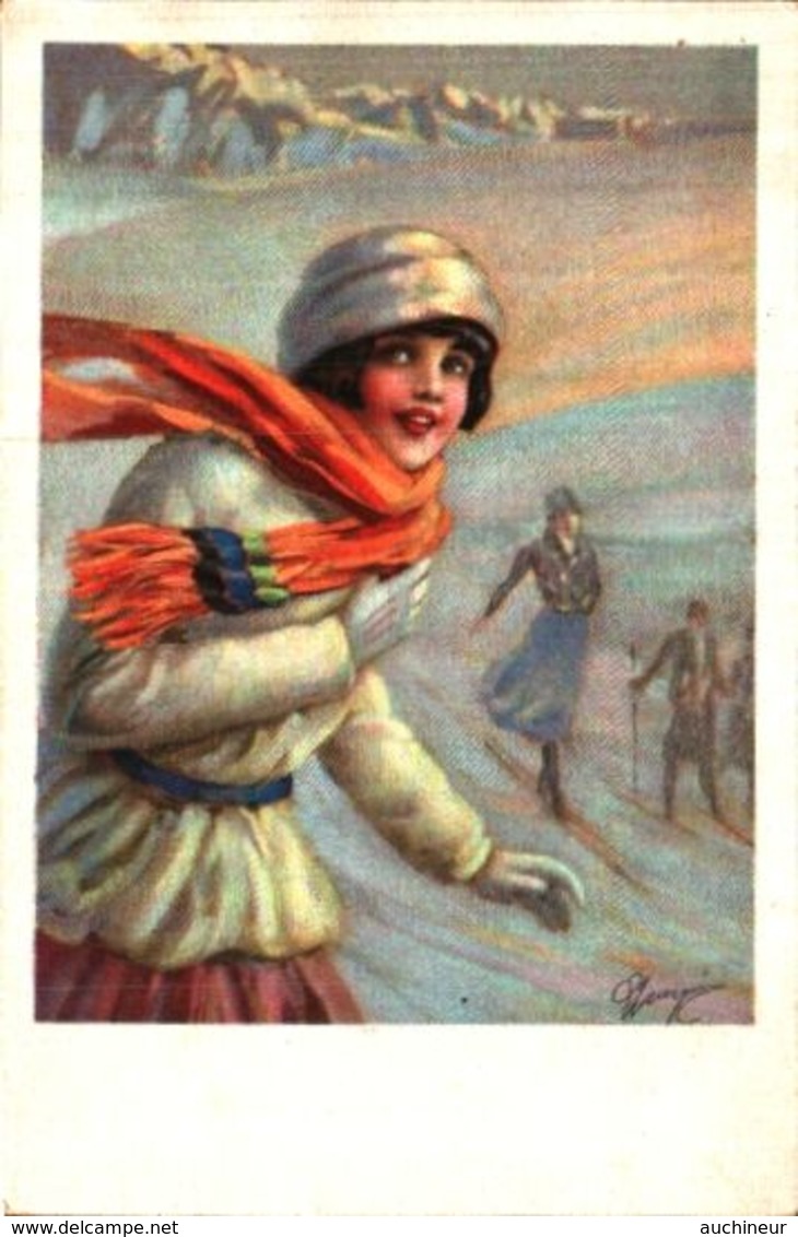 Illustrateur Guerzoni Femme Hiver (2165 - Otros & Sin Clasificación