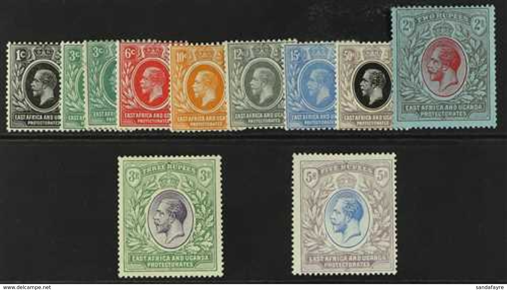 1921 Geo V Set Complete, Wmk Script CA, SG 65/75 Incl 3c Blue Green SG 66a, Fine To Very Fine Mint. (11 Stamps) For More - Vide