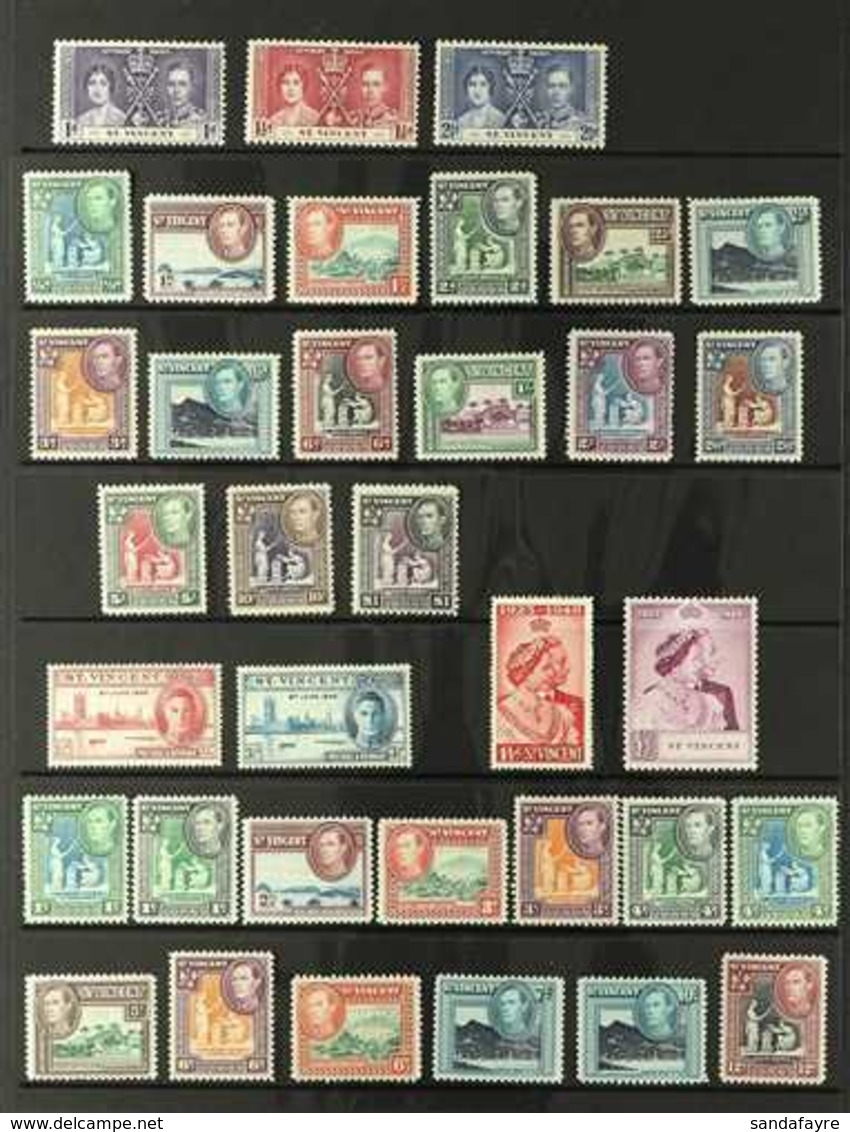 1937-1951 KGVI COMPLETE VERY FINE MINT A Delightful Complete Run For The Period, SG 146 Through To SG 187, Very Fine Min - St.Vincent (...-1979)