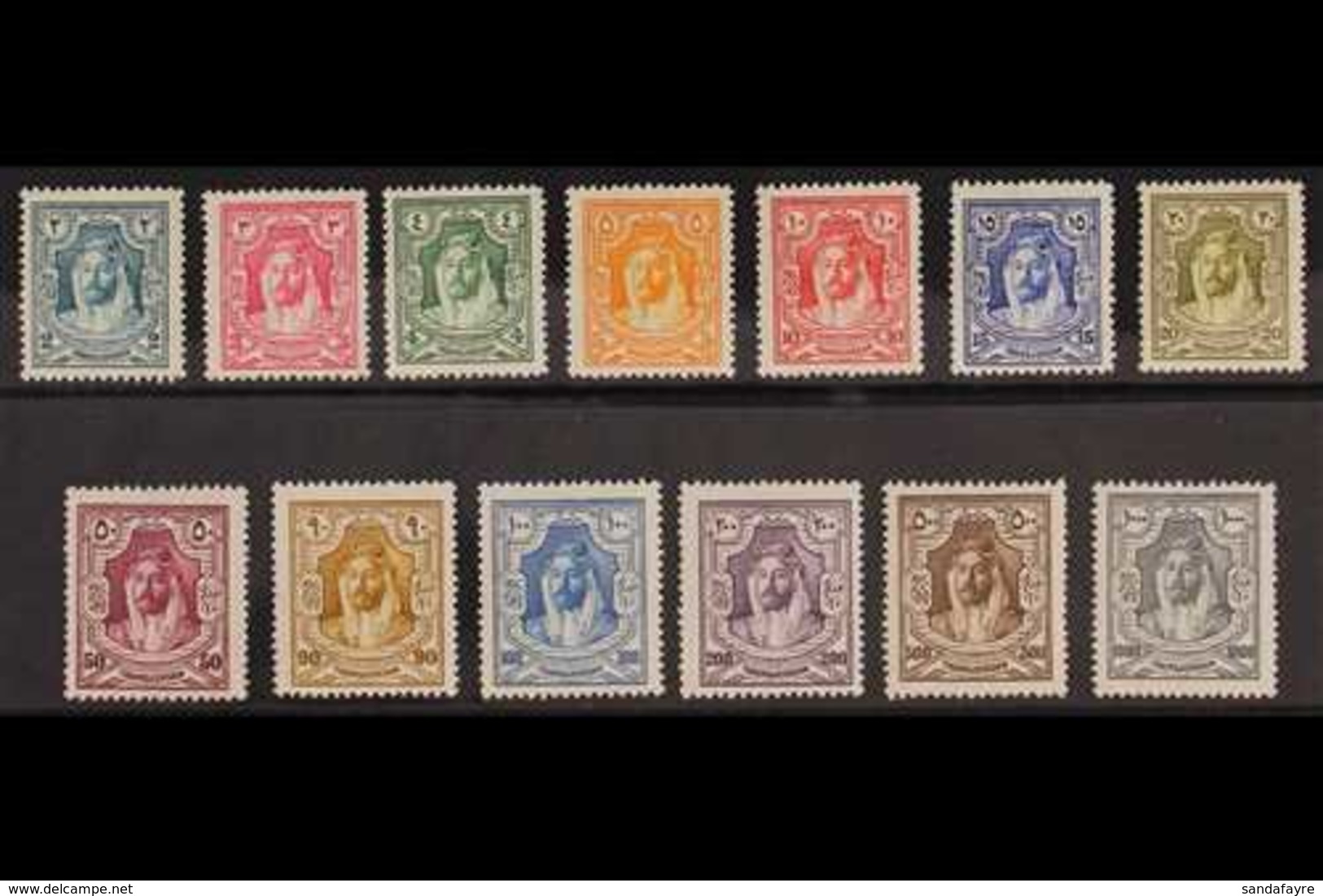 1927-29 Emir Abdullah Complete Set, SG 159/71, Fine Mint, Very Fresh. (13 Stamps) For More Images, Please Visit Http://w - Jordanie