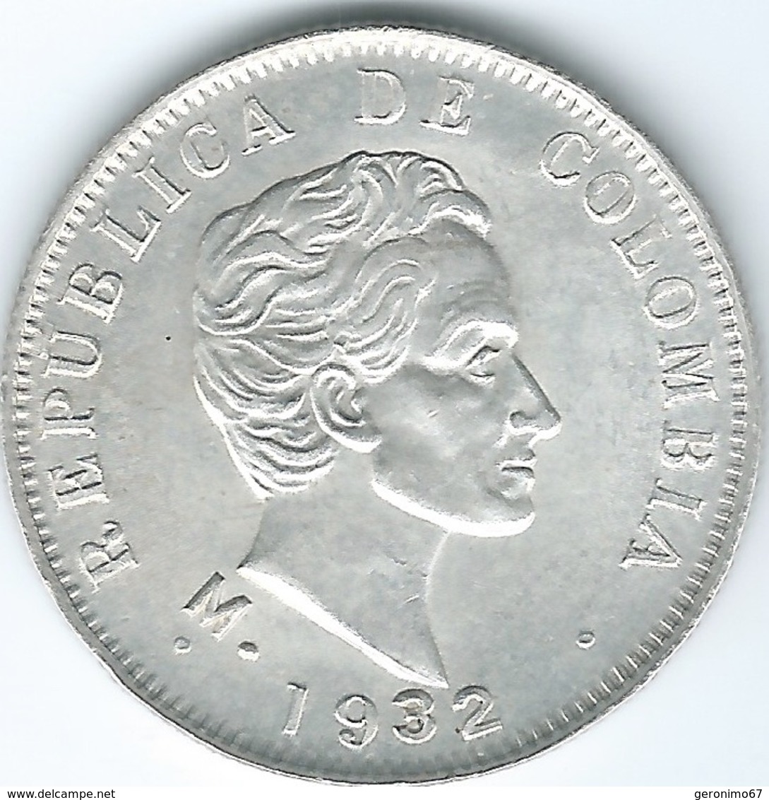 Colombia - 1932 M - 50 Centavos - KM193.2 - UNC - Colombia