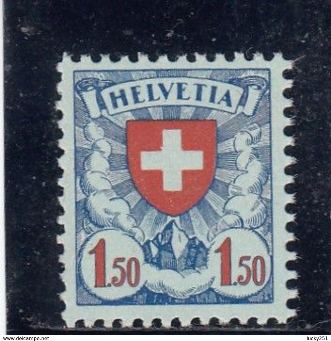 Suisse - Année 1933/34 - Type écusson - N°YT 210a** - Papier Gaufré (grillé) - Unused Stamps