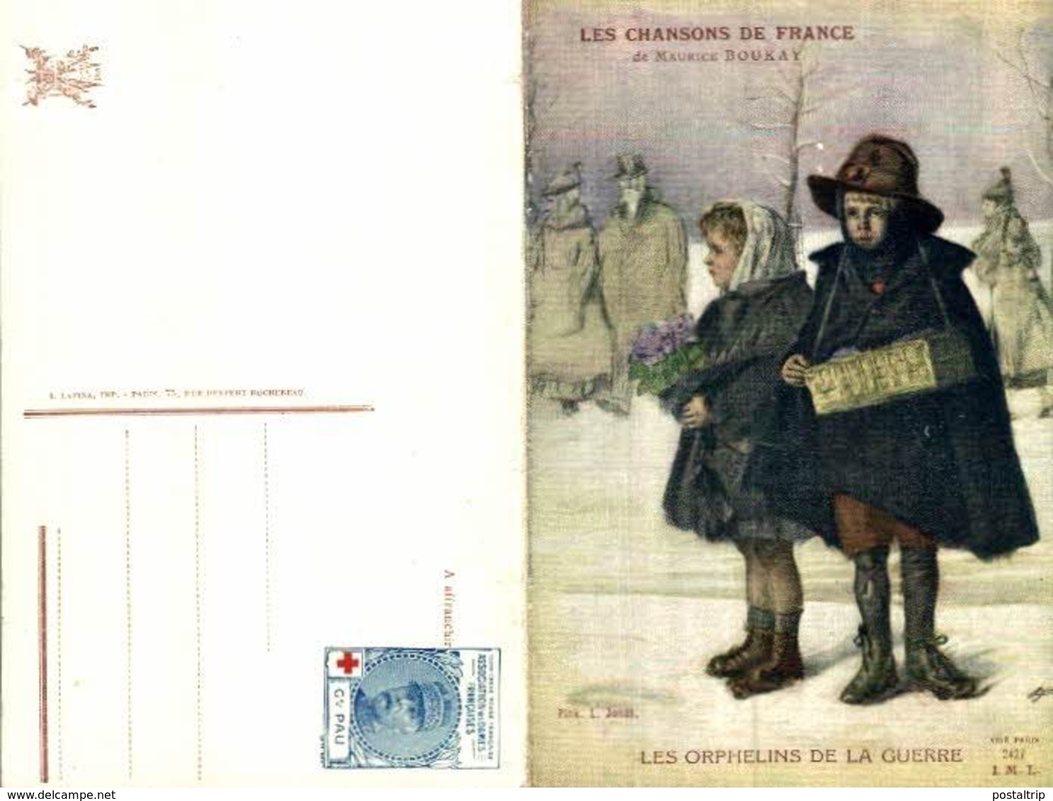 LES ORPHELINS DE LA GUERRE. Maurice BOUKAY- EERST WERELDOORLOG BELGIË BELGIQUE 1914/18 WWI WWICOLLECTION - Guerre 1914-18