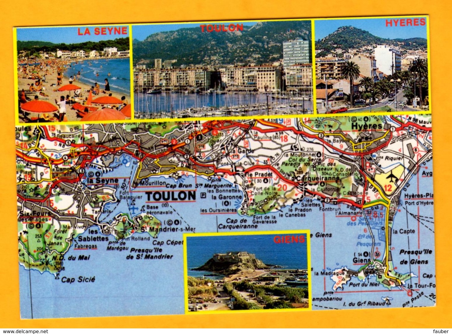 Cote D'Azur   De La Seyne à Hyères      Edt  Azur   N° - Landkaarten