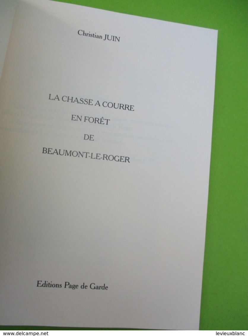 Histoire Locale/Chasse à Courre En Forêt/Beaumont Le Roger/Ch JUIN/Cartes Postales Anciennes/Page De Garde/1999  LIV184 - Normandie