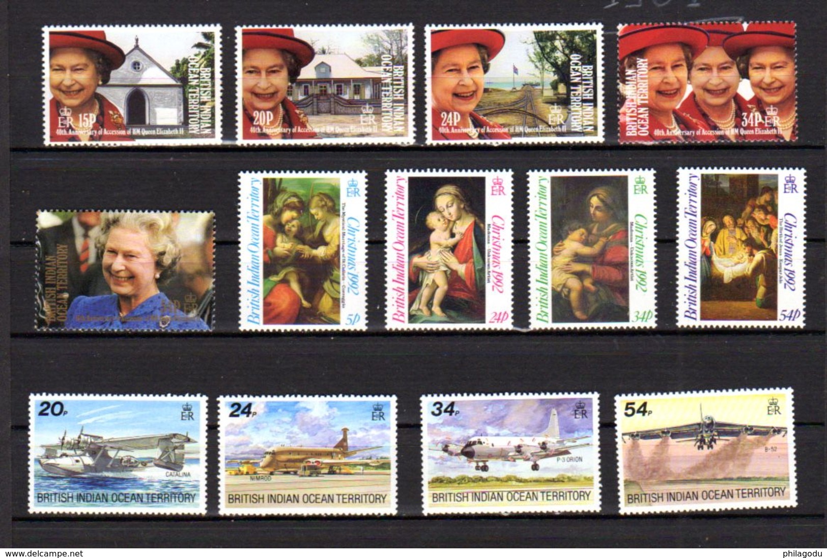 Océan Indien 1992,  Noël, Avions , Année Complète 118 / 130**, Cote 33 € - Altri - Africa