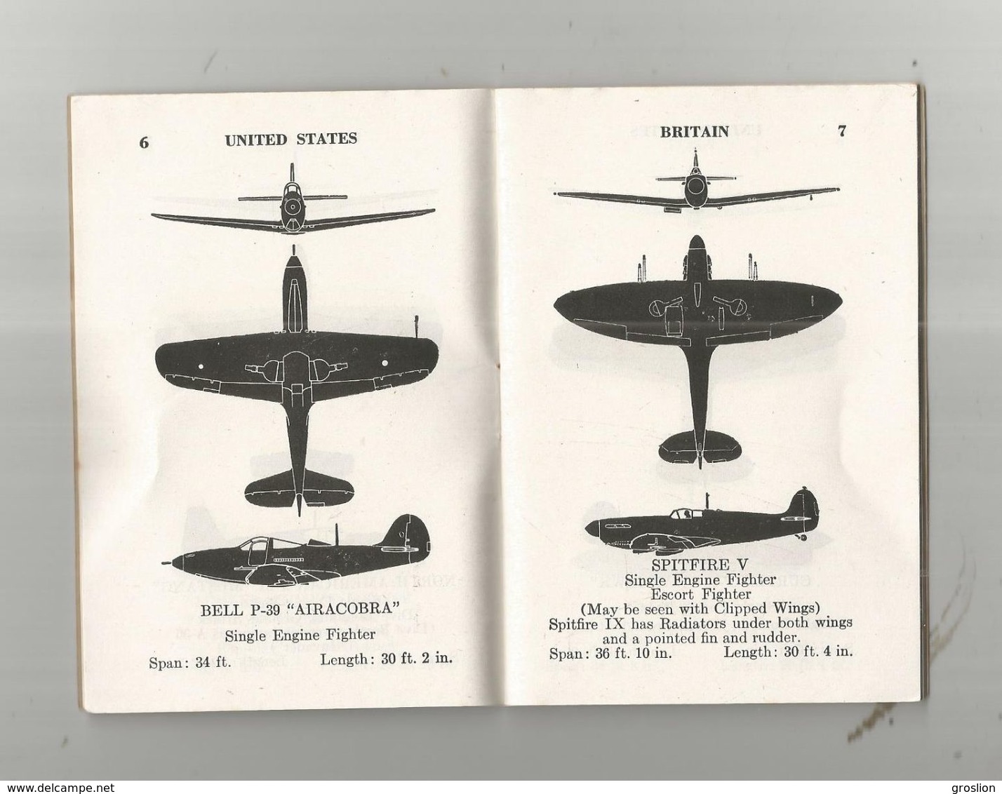 AIRCRAFT RECOGNITION GUIDE WAR DEPARTMENT 1943 FOR US SOLDIERS.LIVRET 1943 POUR SOLDATS U S DE RECONNAISSANCE AVIONS - Forces Armées Américaines