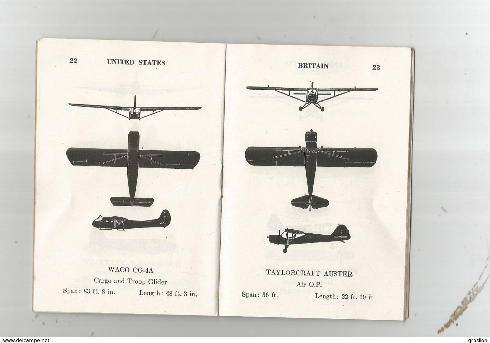 AIRCRAFT RECOGNITION GUIDE WAR DEPARTMENT 1943 FOR US SOLDIERS.LIVRET 1943 POUR SOLDATS U S DE RECONNAISSANCE AVIONS