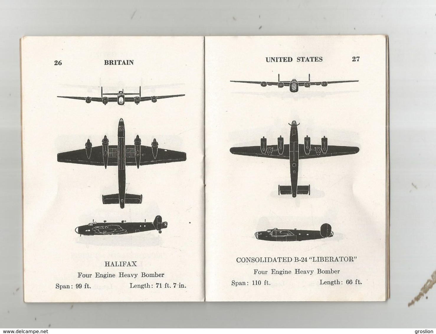 AIRCRAFT RECOGNITION GUIDE WAR DEPARTMENT 1943 FOR US SOLDIERS.LIVRET 1943 POUR SOLDATS U S DE RECONNAISSANCE AVIONS