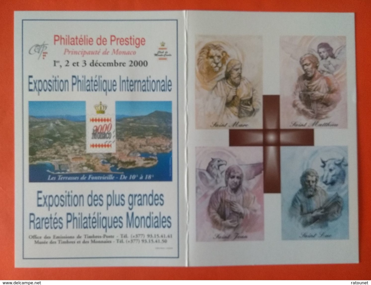 MONACO 1999 -   YT 2229 - Monaco 2000 - Expositions Philatéliques Internationales + Les Quatres Evangélistes (Fantini) - Storia Postale