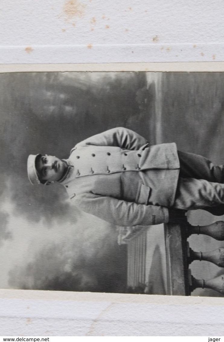 4 Photographies Militaires   Portraits De Poilus  Genie, La Coloniale Identifié Mort Pour La France 24 RTS ?   .... - 1914-18