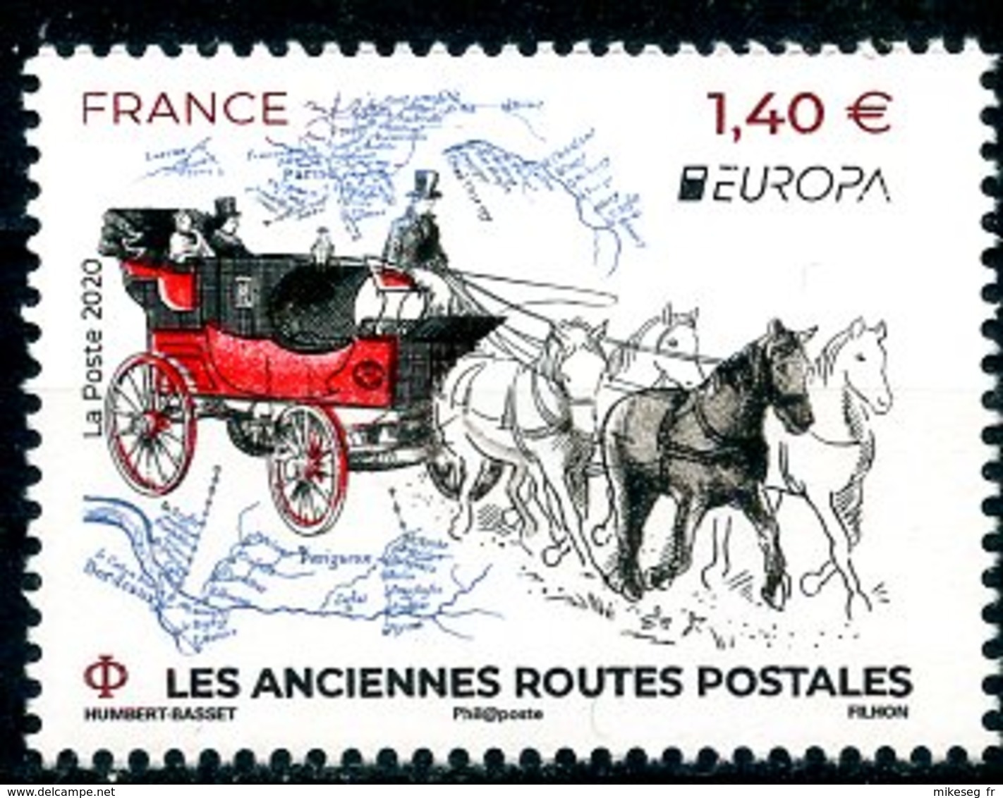 Europa 2020 - France Frankreich - Les Anciennes Routes Postales ** - 2020