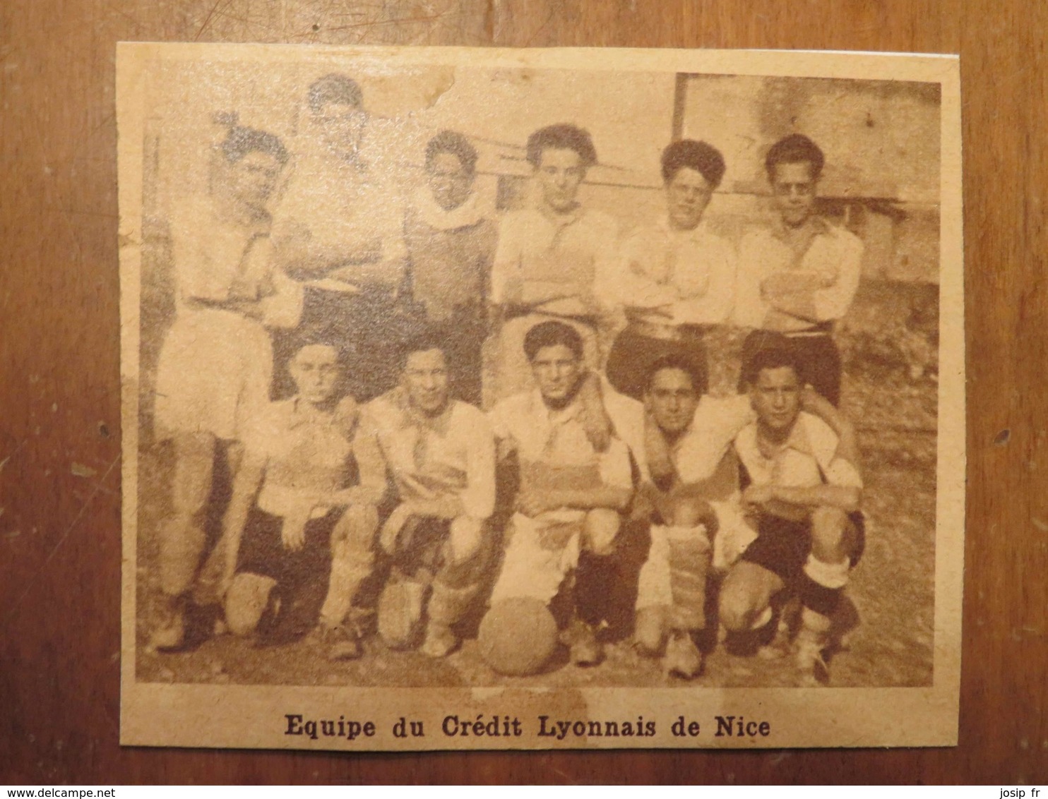 NICE (ALPES-MARITIMES)- EQUIPE DU CRÉDIT LYONNAIS DE NICE FOOTBALL (PHOTO DE JOURNAL: 04/1931) - Côte D'Azur