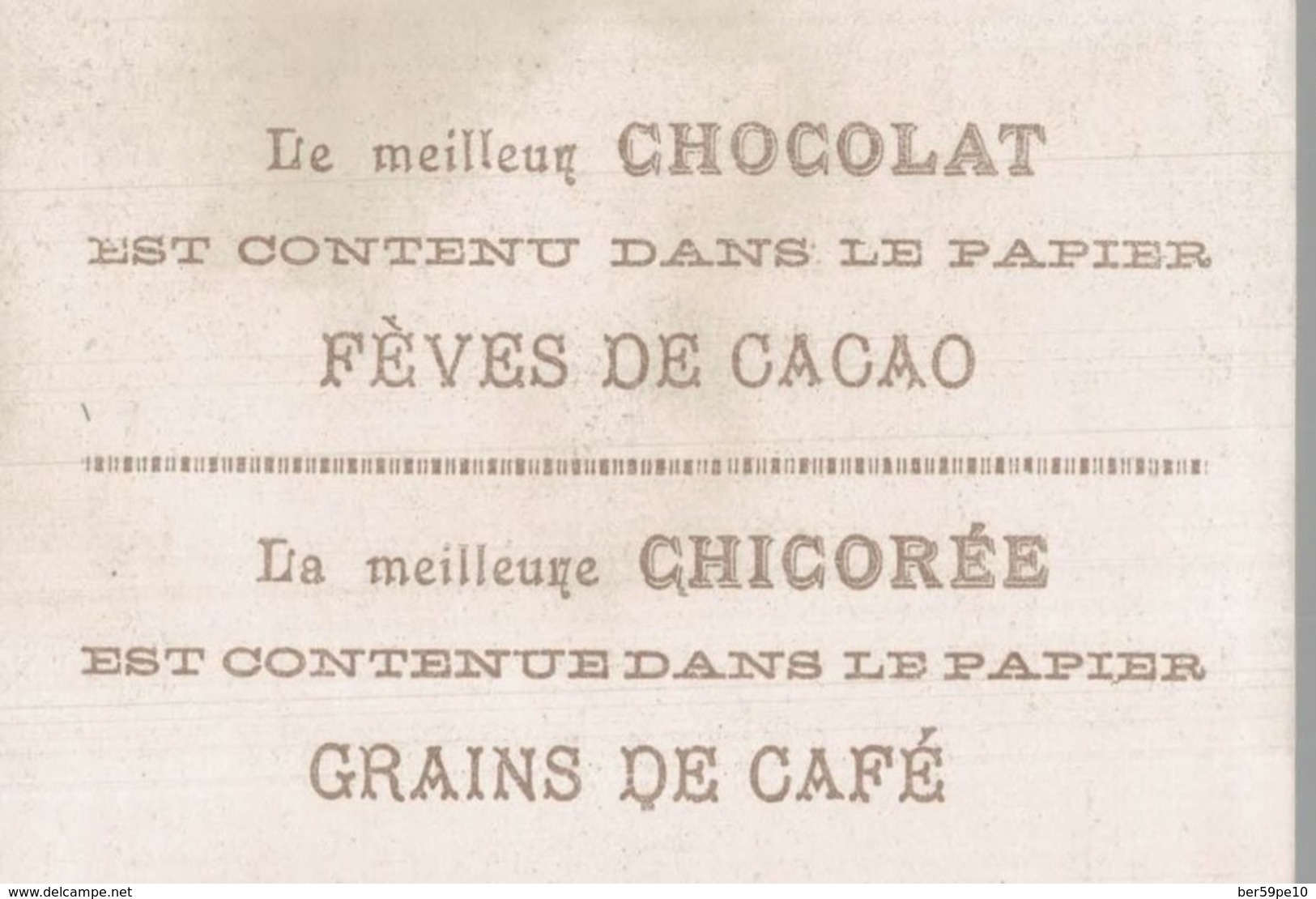 CHROMO CHOCOLAT INIMITABLE DUROYON & RAMETTE CAMBRAI  L'OISEAU SUR LA BRANCHE - Duroyon & Ramette