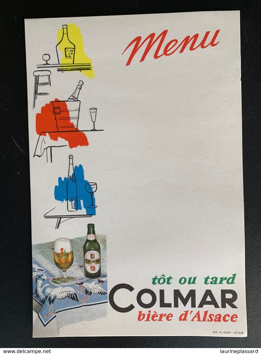 5 MENUS COLMAR - Menú