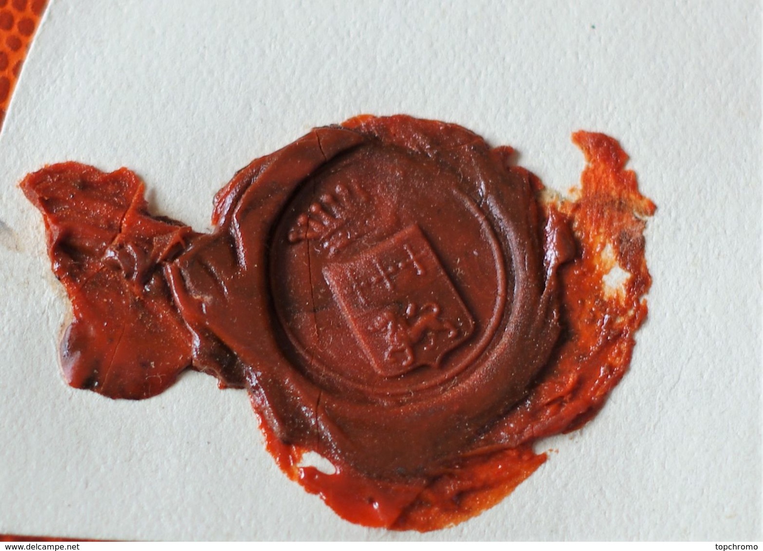 Cachet cire de Courcelles 6 cachets dont 2 identiques Armoiries Blason sceau
