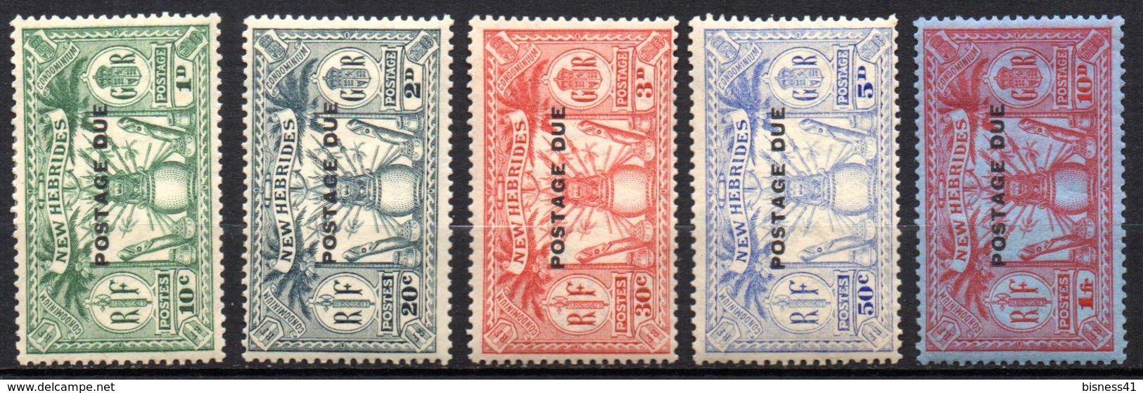 Col17  Colonie Nouvelles Hebrides Taxe N°  6 à 10 Neuf X MH  Cote 500,00€ - Postage Due