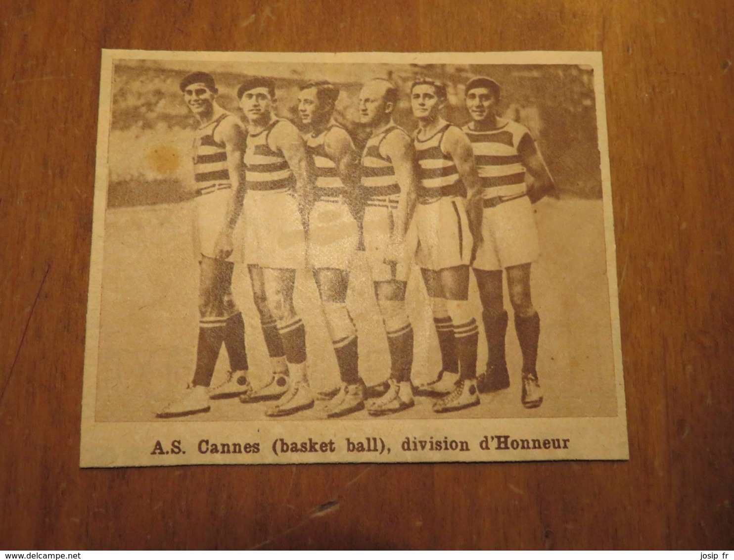 CANNES (ALPES-MARITIMES) A.S. CANNES BASKET DIVISION D'HONNEUR (PHOTO DE JOURNAL: 02/1932) - Côte D'Azur