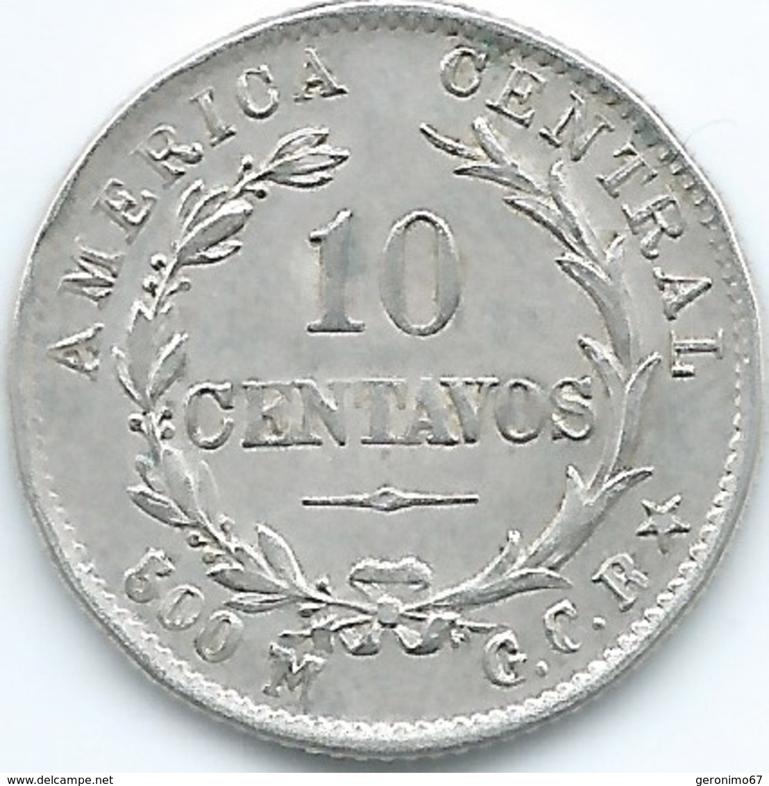 Costa Rica - 1917 - 10 Centavos - KM148 - Costa Rica