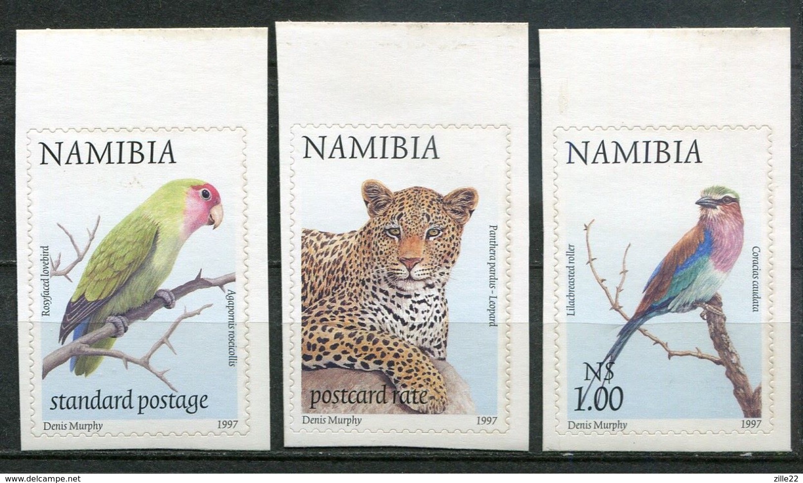 Namibia Mi# 894-6 Postfrisch/MNH - Fauna Birds Cat - Oily Adhesive - Namibia (1990- ...)