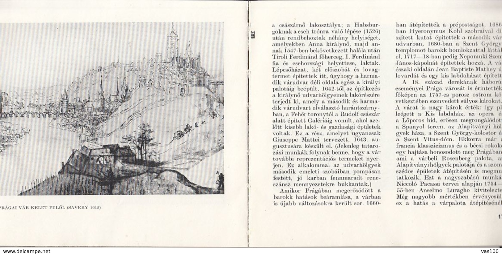 7913FM- TOURISM BROCHURES, PRAGUE FORTRESS, CASTLE, HUNGARIAN LANGUAGE, 80 PAGES, 1960, CZECHOSLOVAKIA